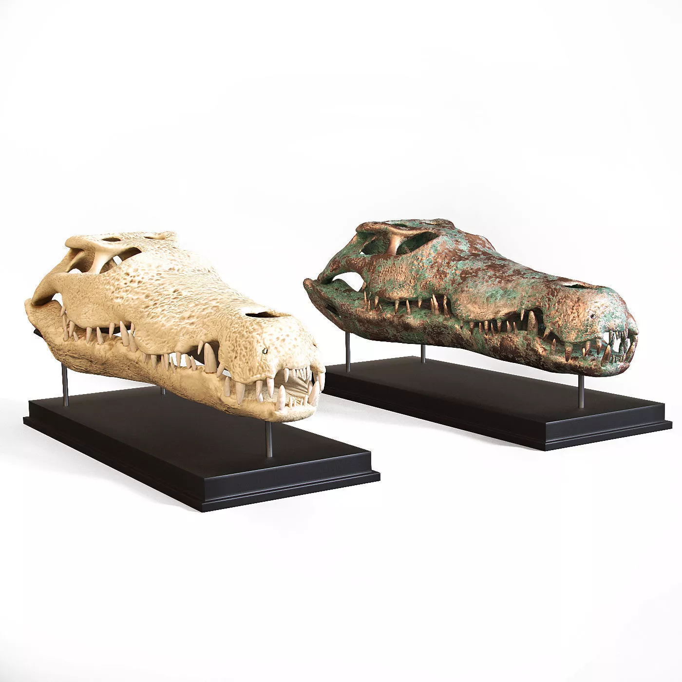 Crocodile skull Low-poly 3D model