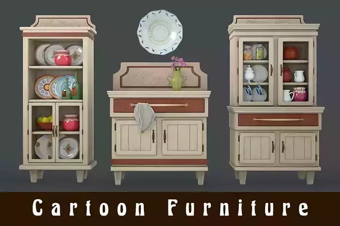 Cartoon Furniture Free 3D model