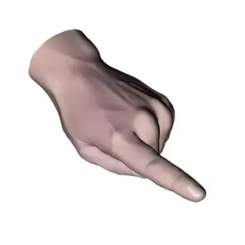 Pointing finger mans hand 3D model
