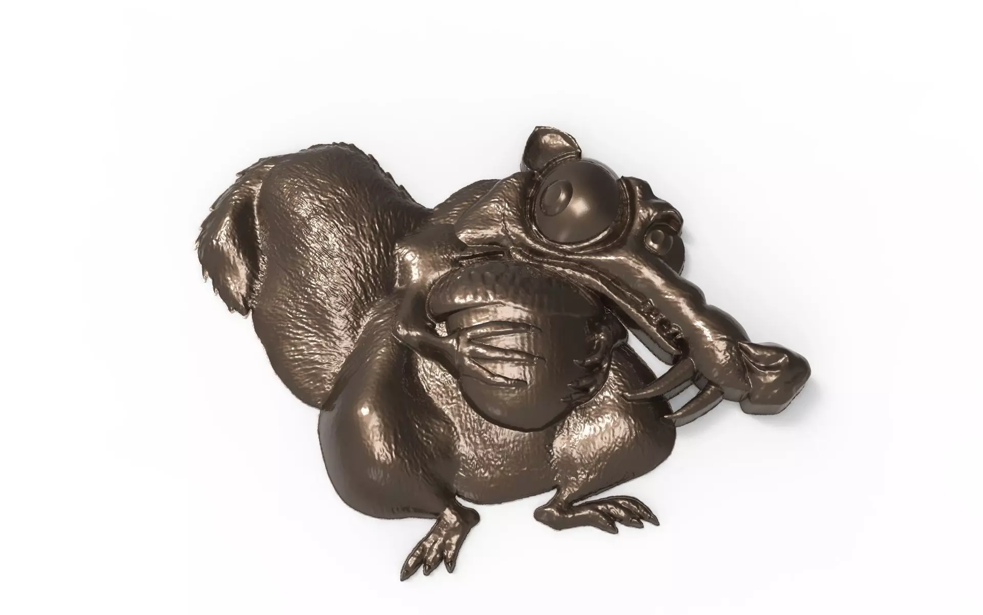 Scrat - Ice Age Squirrel bas relief for CNC 3D print model
