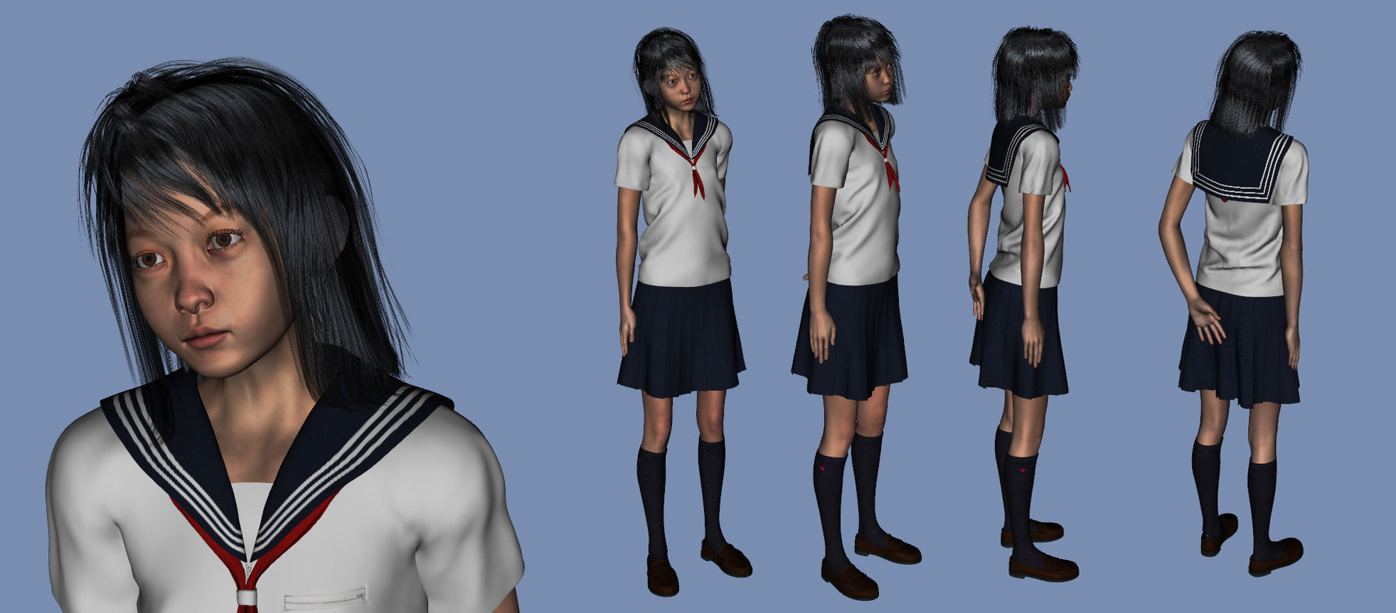 Ai for Genesis 2 Female 3D model_2