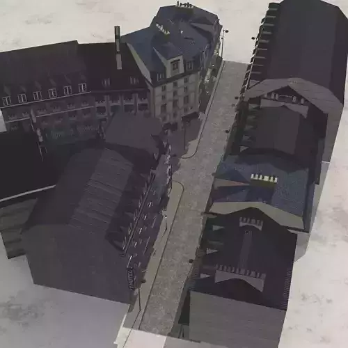 European Street in obj and fbx format