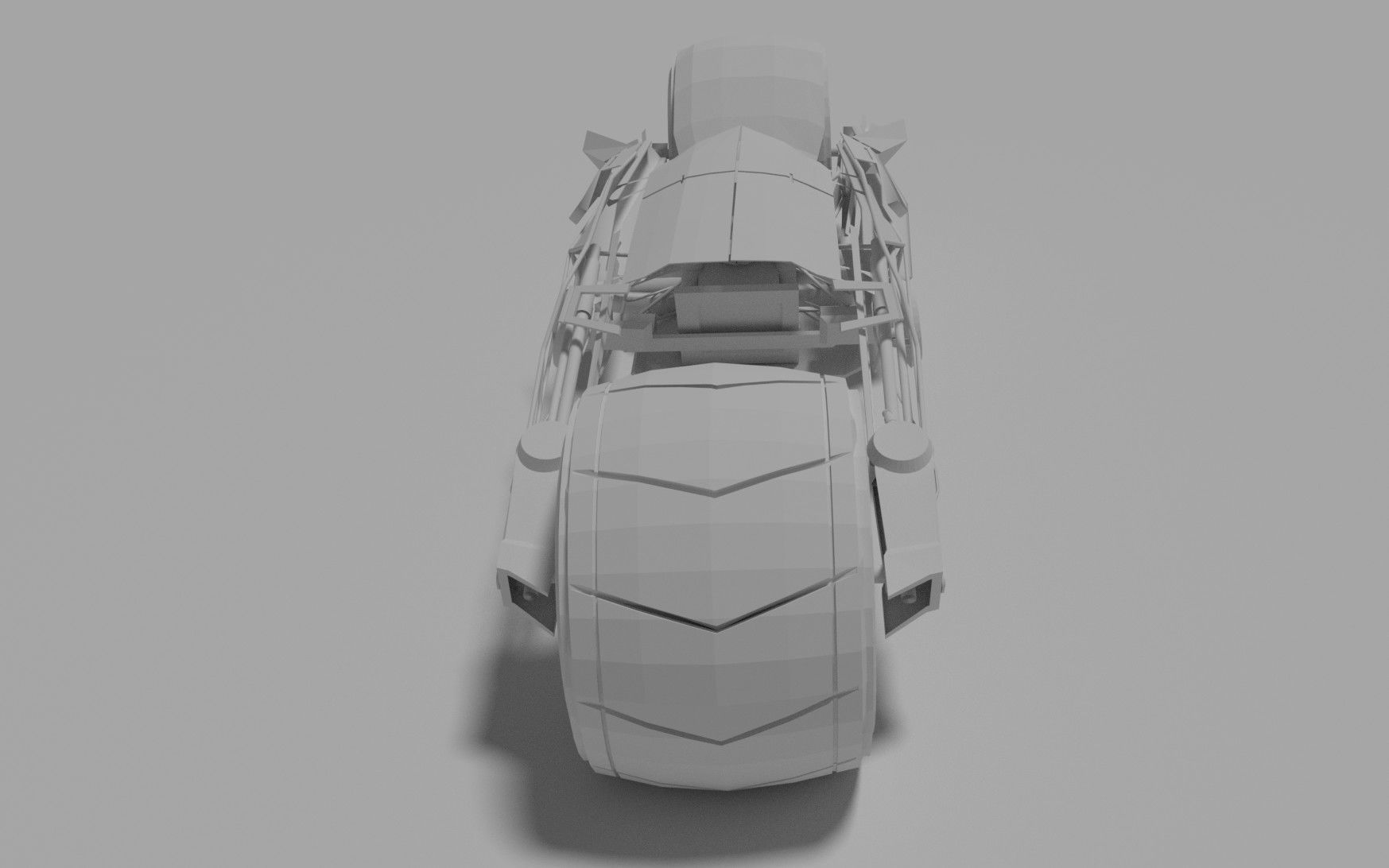 Motorcycle Concept Low-poly 3D model_3
