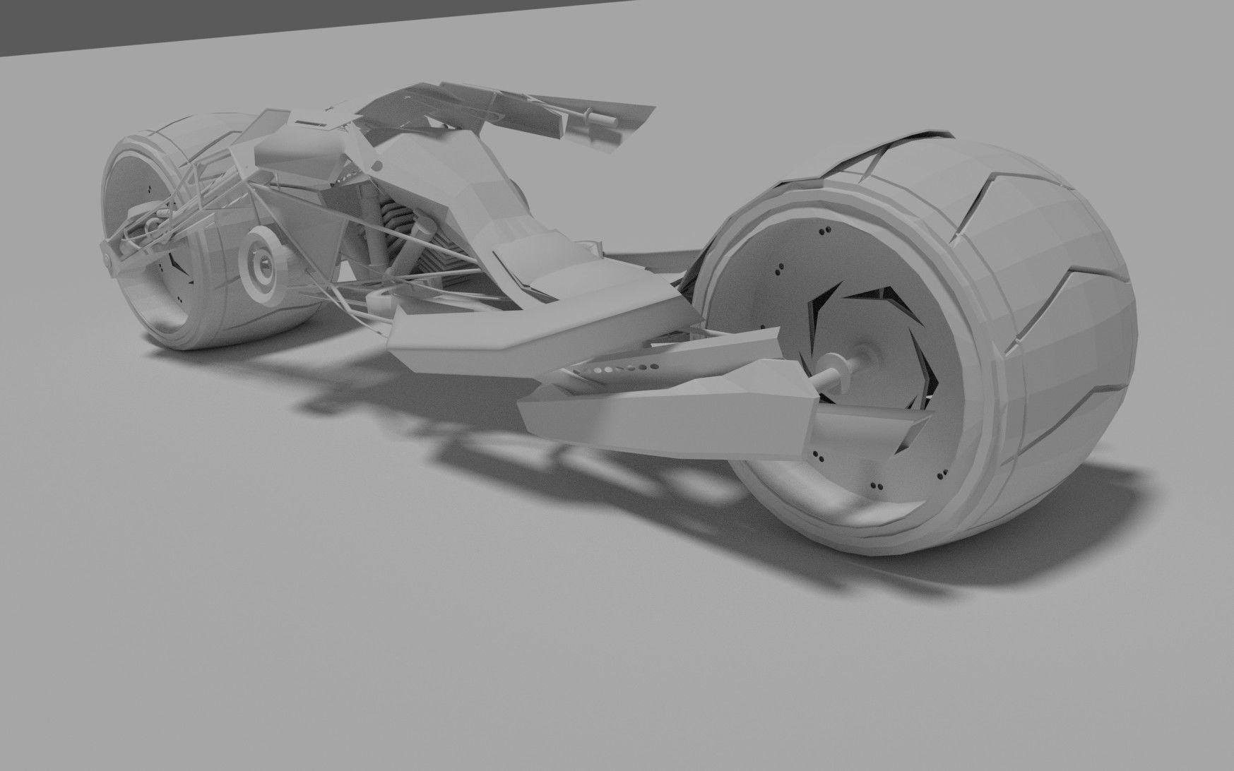Motorcycle Concept Low-poly 3D model_7