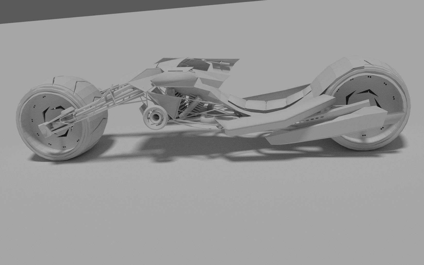 Motorcycle Concept Low-poly 3D model_6