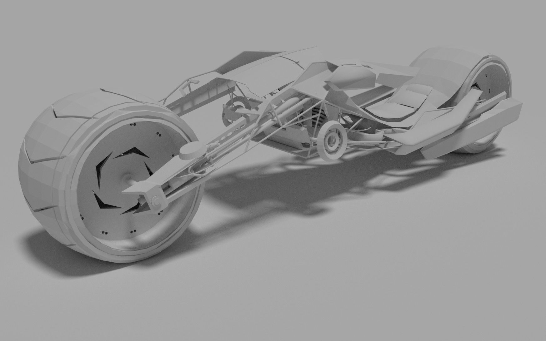 Motorcycle Concept Low-poly 3D model_5