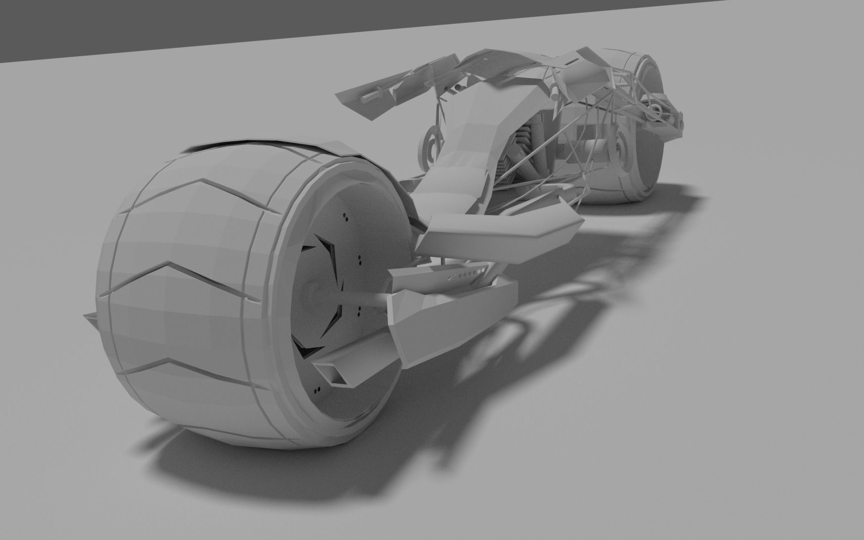 Motorcycle Concept Low-poly 3D model_9