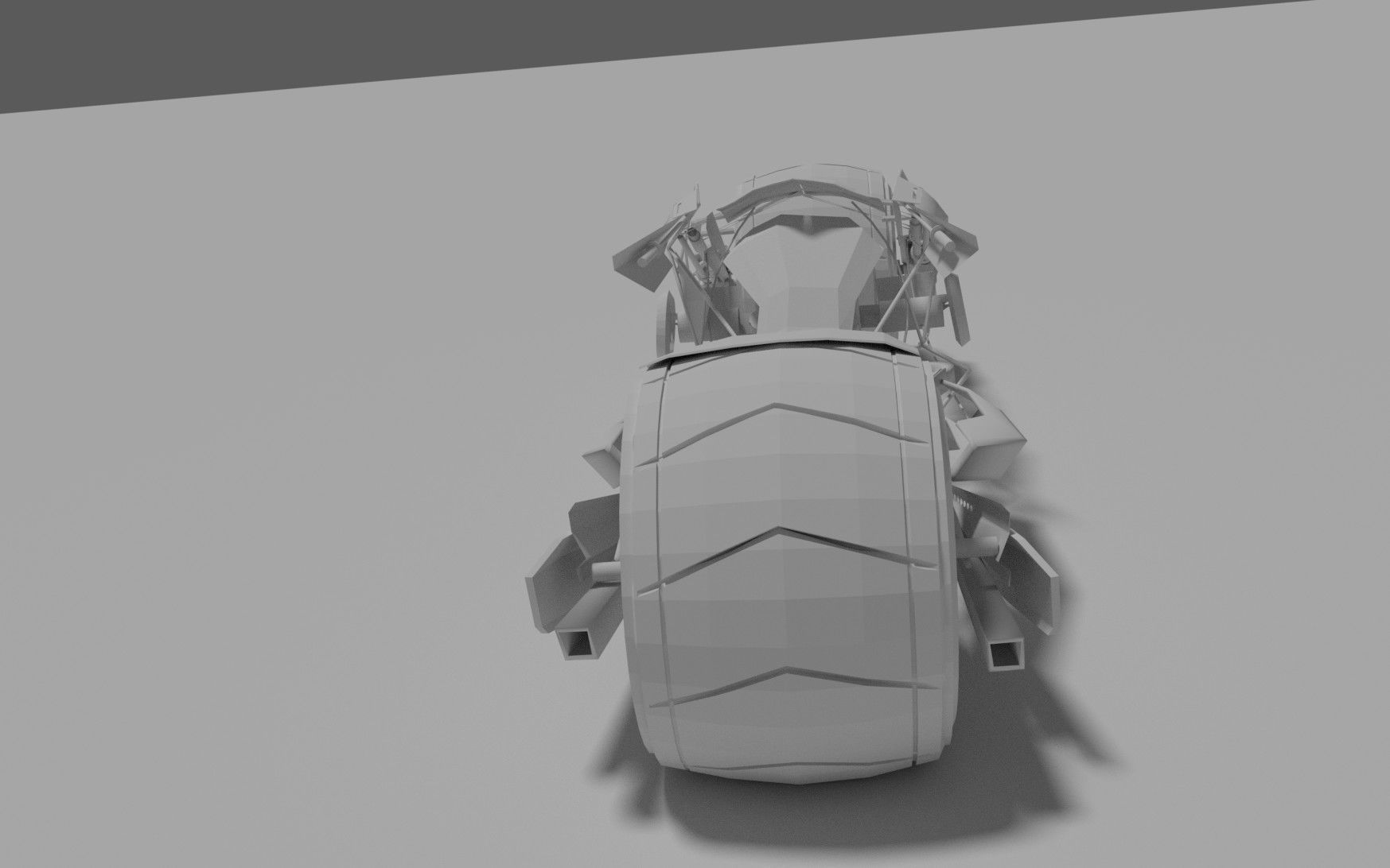 Motorcycle Concept Low-poly 3D model_8