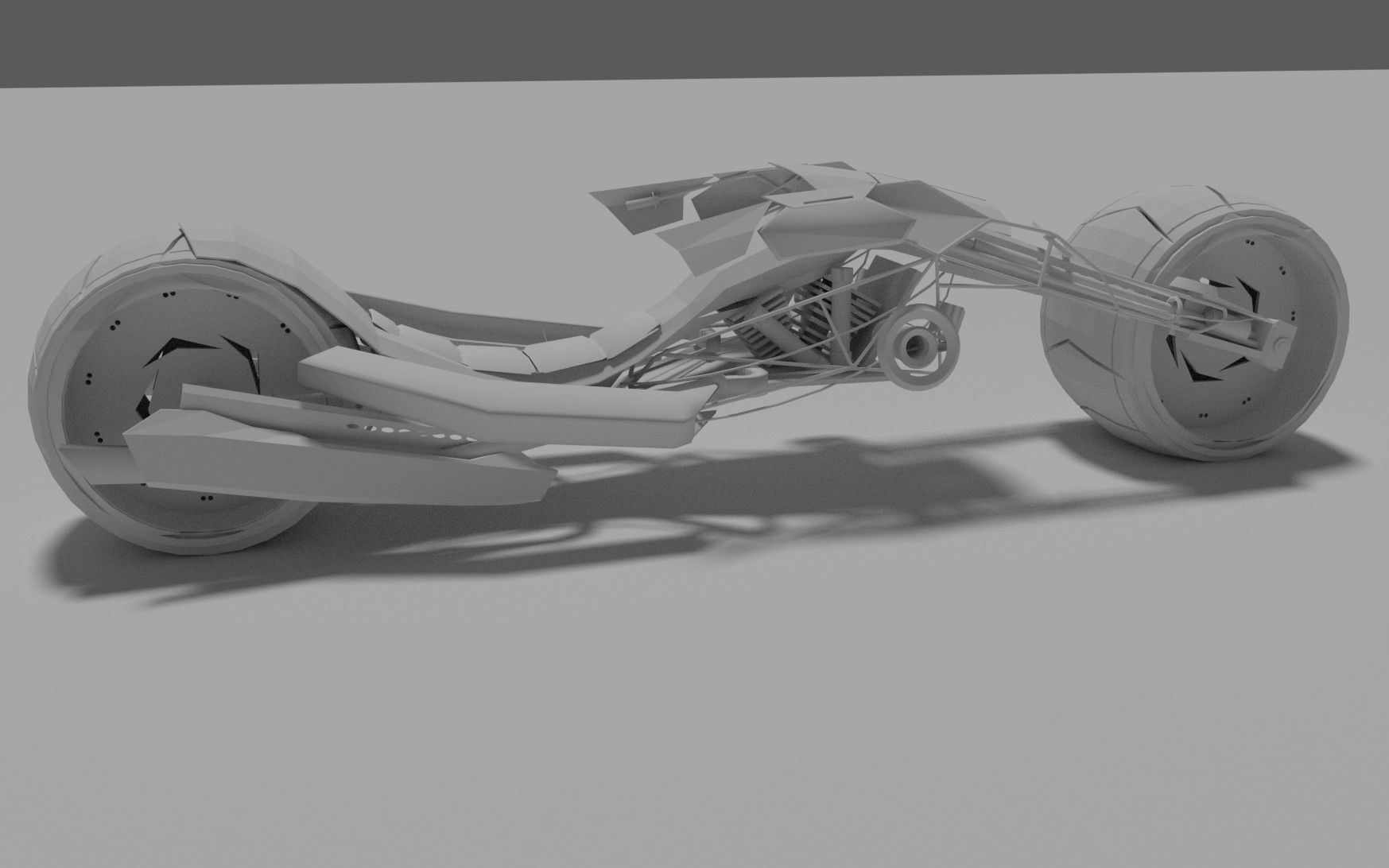 Motorcycle Concept Low-poly 3D model_10