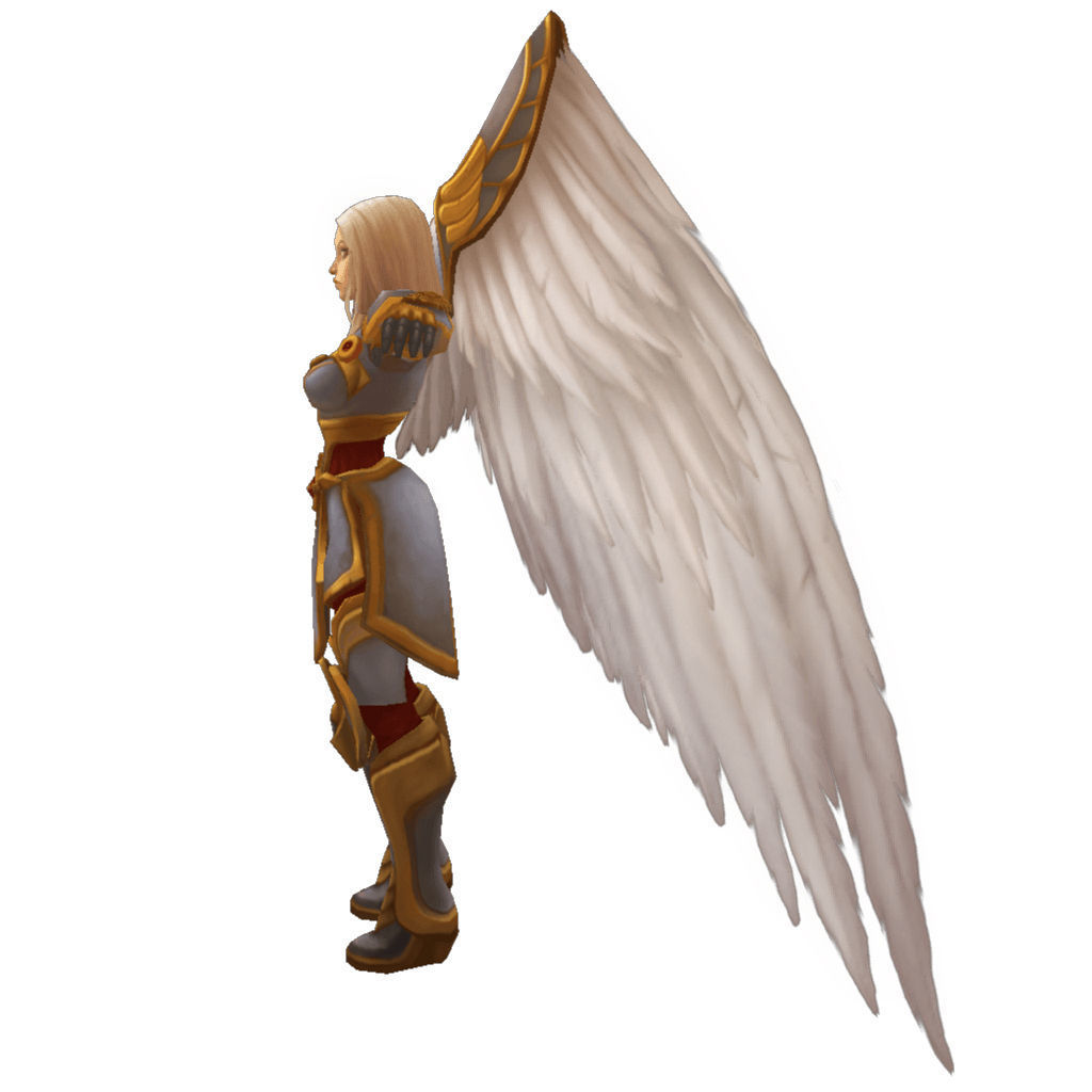 Angel Female - Low Poly Hand Painted Low-poly 3D model_15