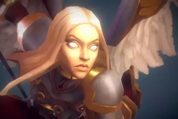 Angel Female - Low Poly Hand Painted Low-poly 3D model
