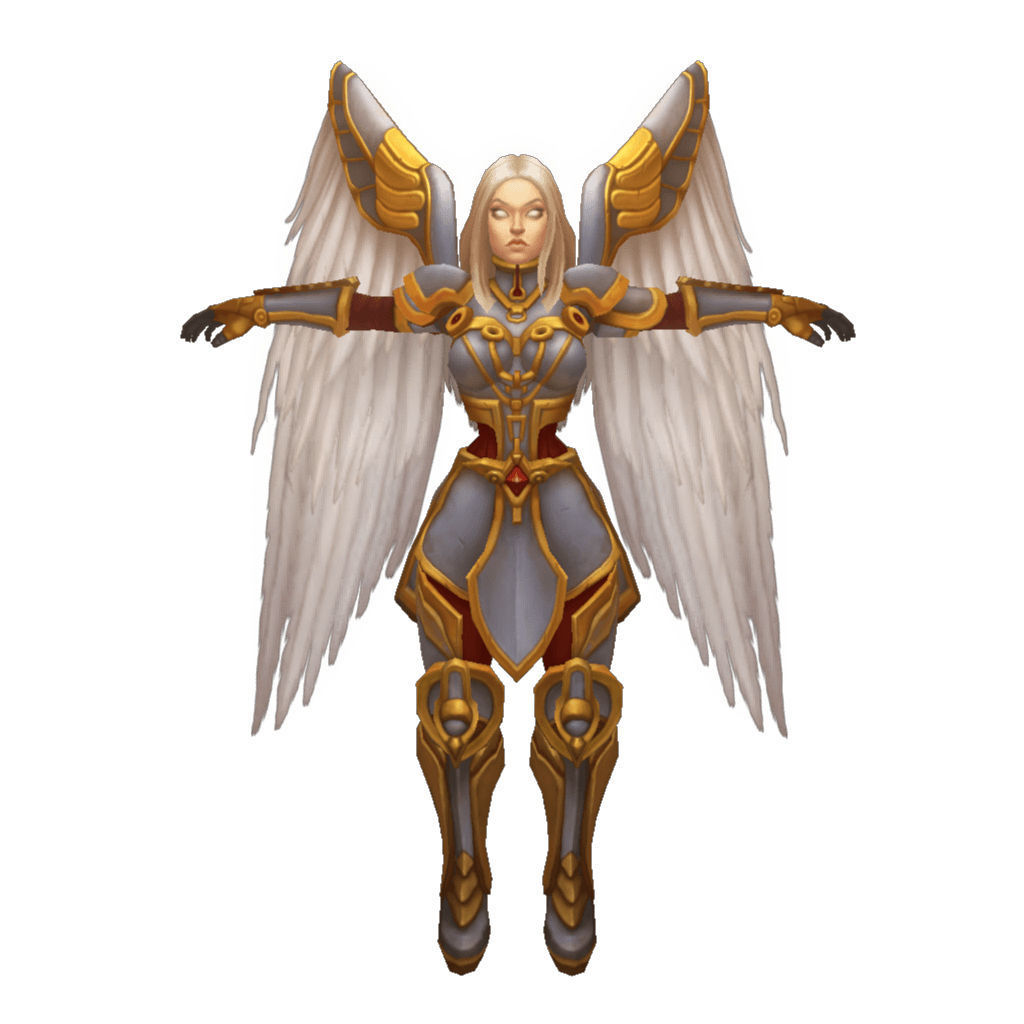 Angel Female - Low Poly Hand Painted Low-poly 3D model_11