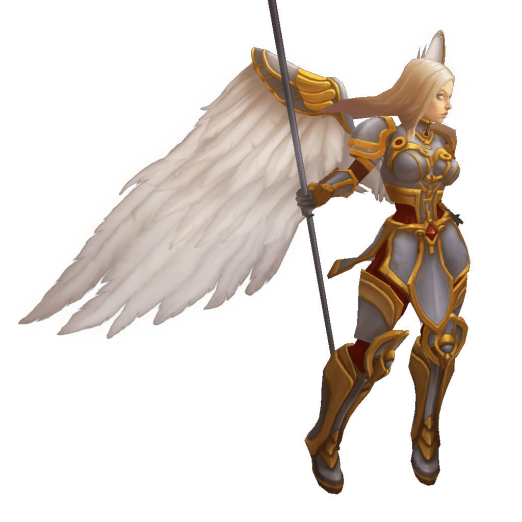 Angel Female - Low Poly Hand Painted Low-poly 3D model_3