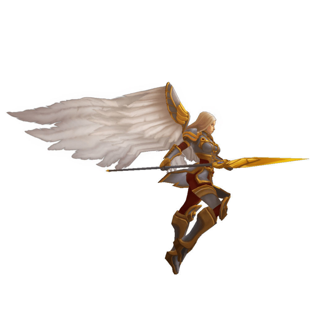 Angel Female - Low Poly Hand Painted Low-poly 3D model_9