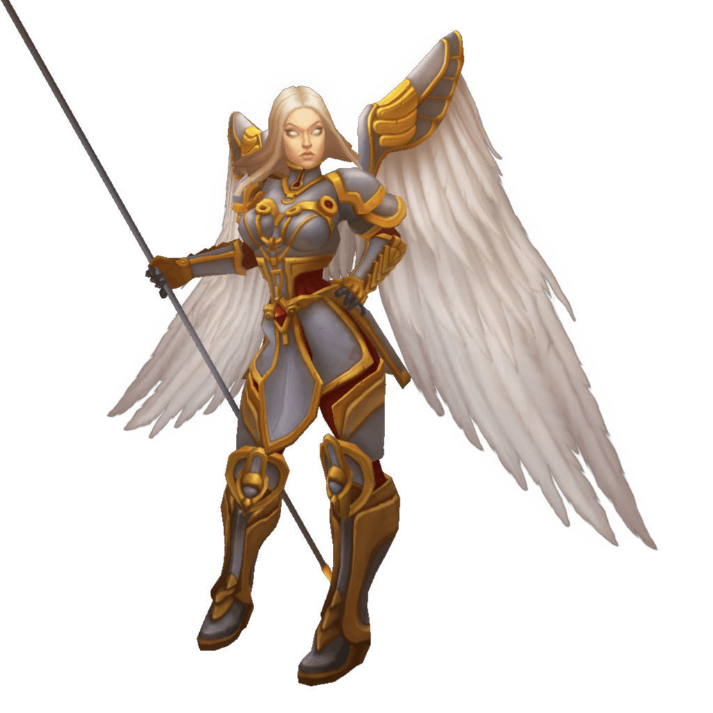 Angel Female - Low Poly Hand Painted Low-poly 3D model_7