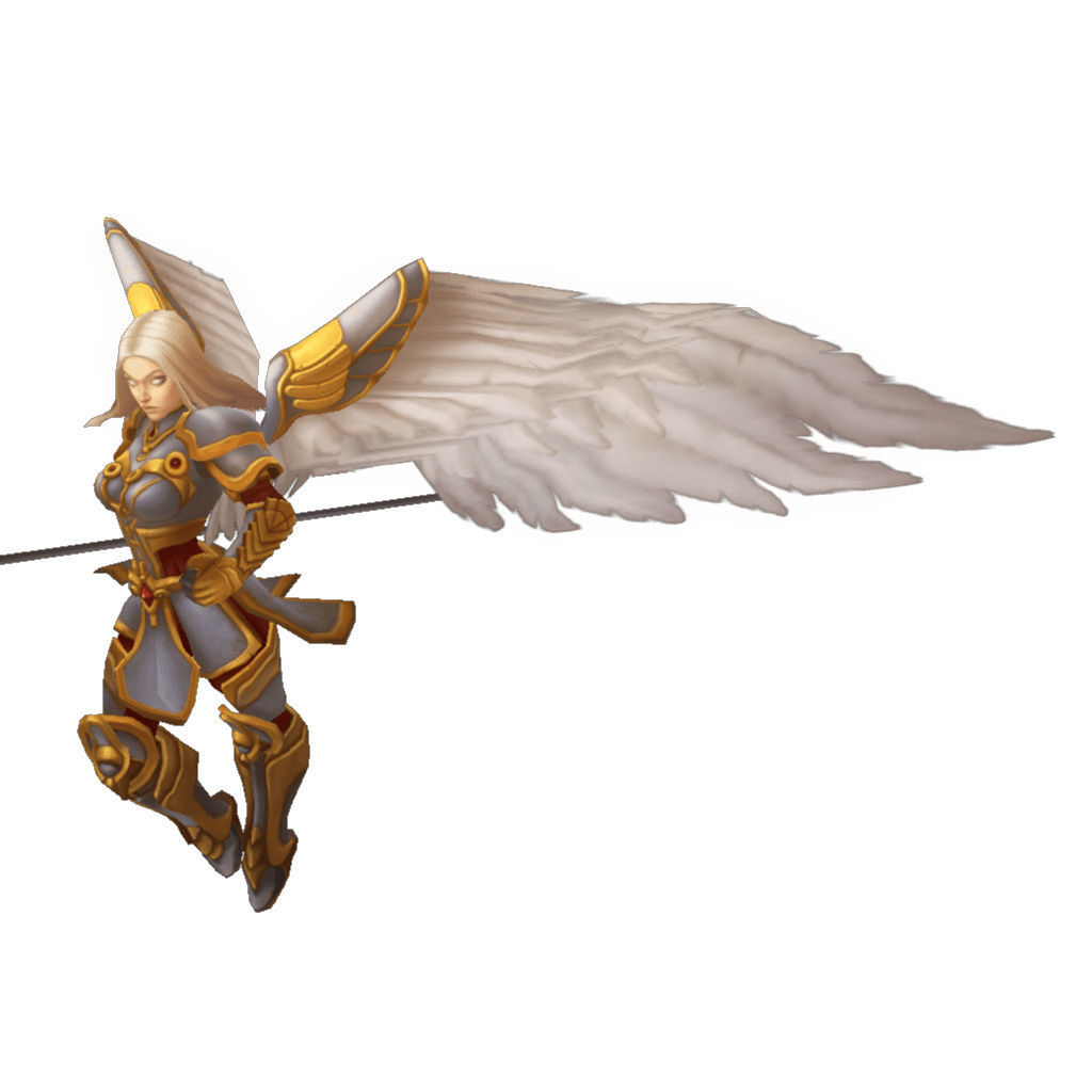 Angel Female - Low Poly Hand Painted Low-poly 3D model_10