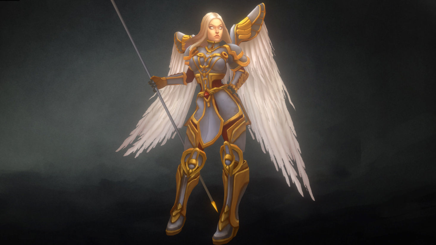 Angel Female - Low Poly Hand Painted Low-poly 3D model_1