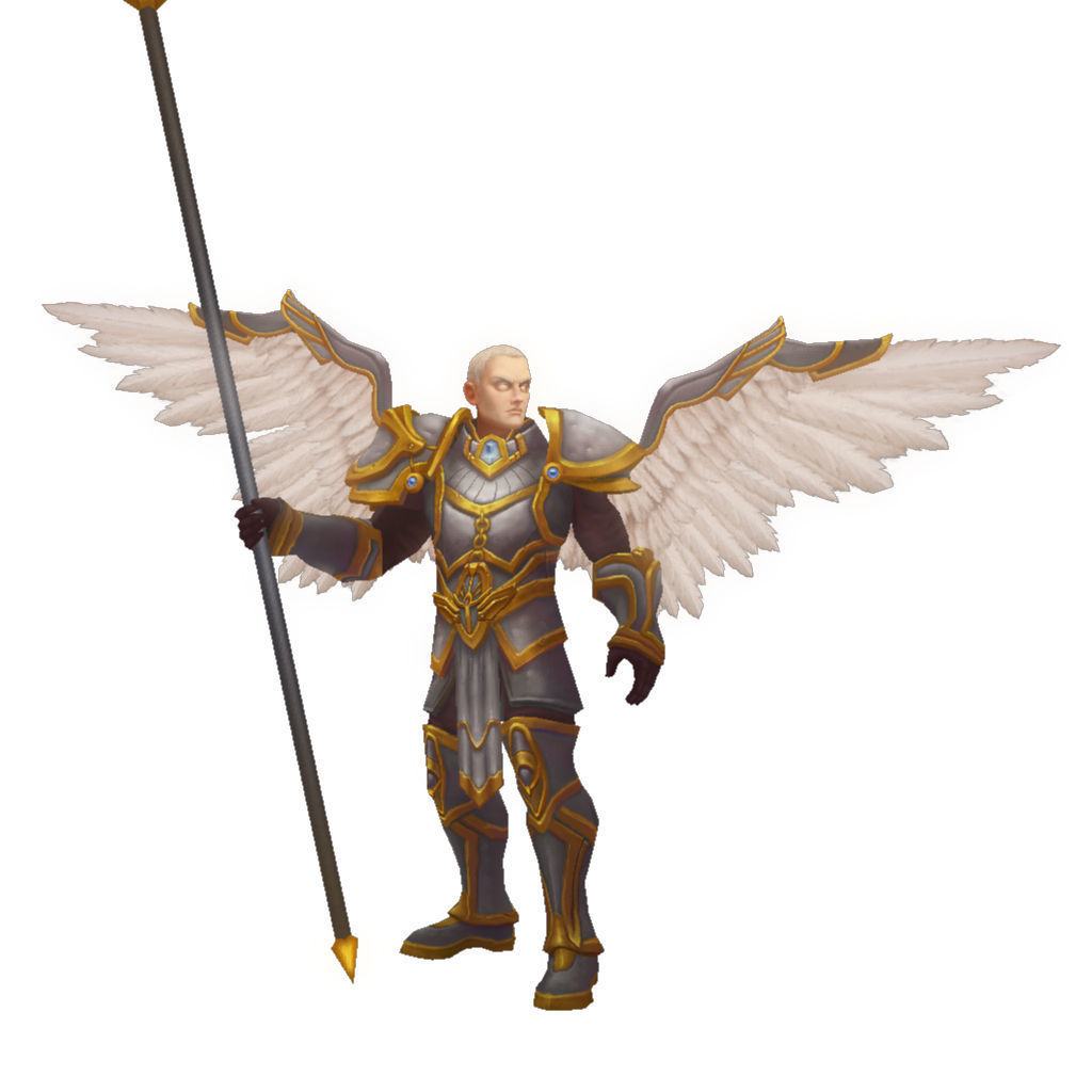 Angelic Warrior Male - Low Poly Hand Painted Low-poly 3D model_4