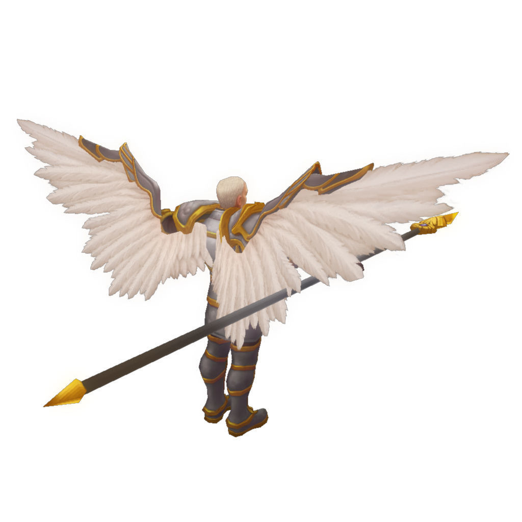 Angelic Warrior Male - Low Poly Hand Painted Low-poly 3D model_8