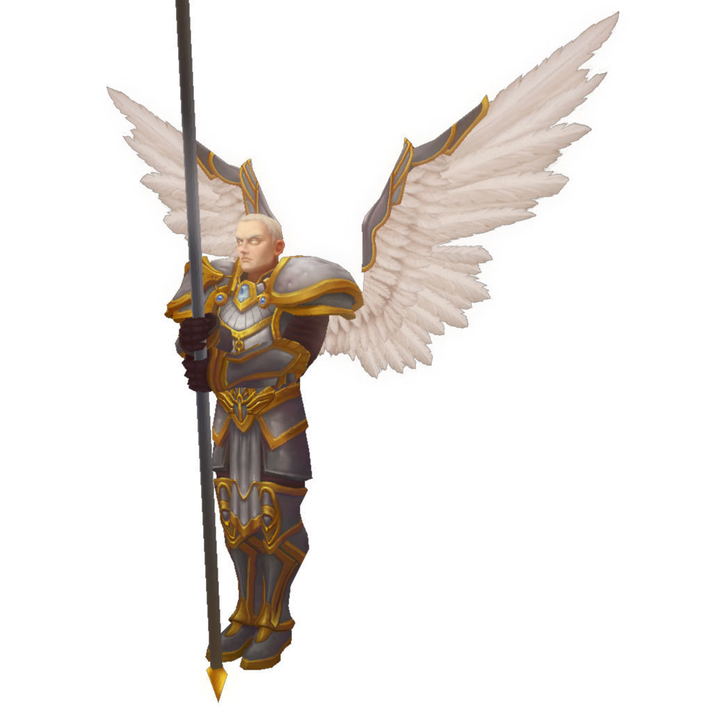 Angelic Warrior Male - Low Poly Hand Painted Low-poly 3D model_3