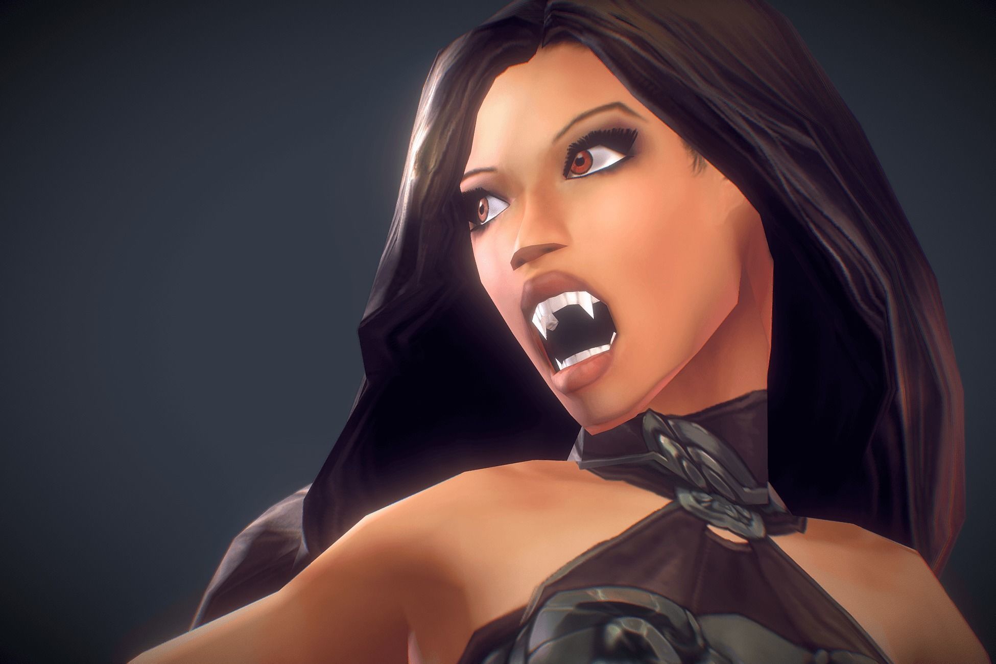 Aleysha v02 - Low Poly Hand Painted Low-poly 3D model_1