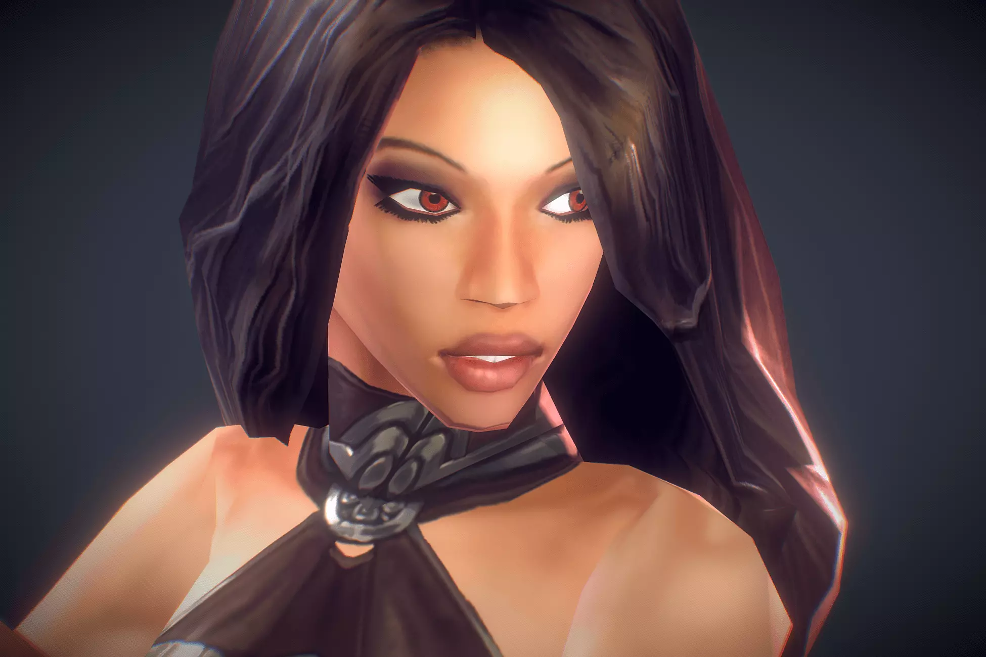 Aleysha v02 - Low Poly Hand Painted Low-poly 3D model_0