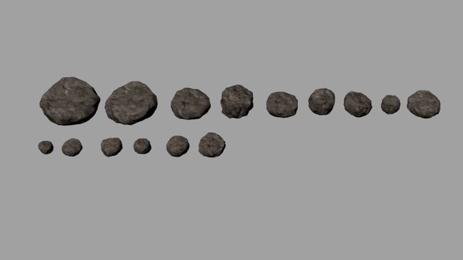 15 High Poly Rocks With Textures
