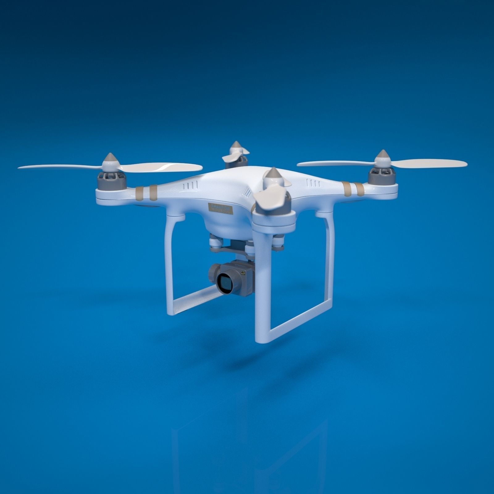 quadrocopter drone high detailed 3D model_2