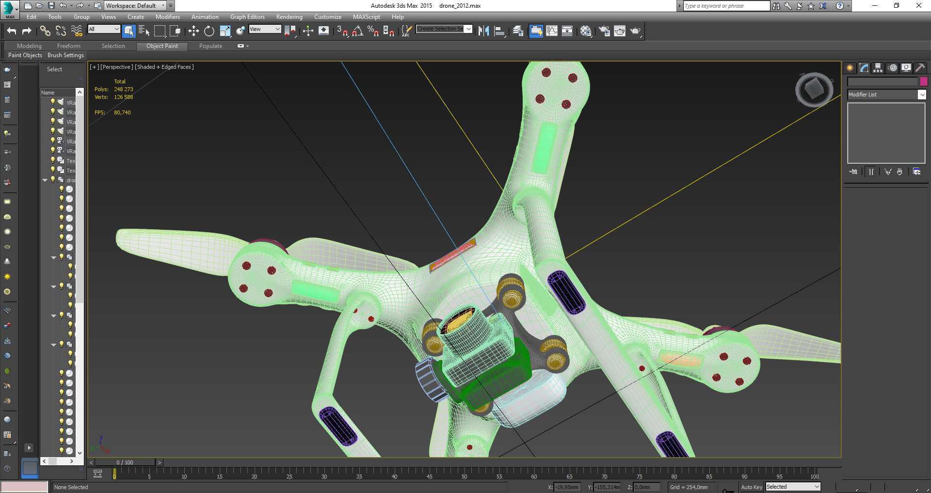 quadrocopter drone high detailed 3D model_6