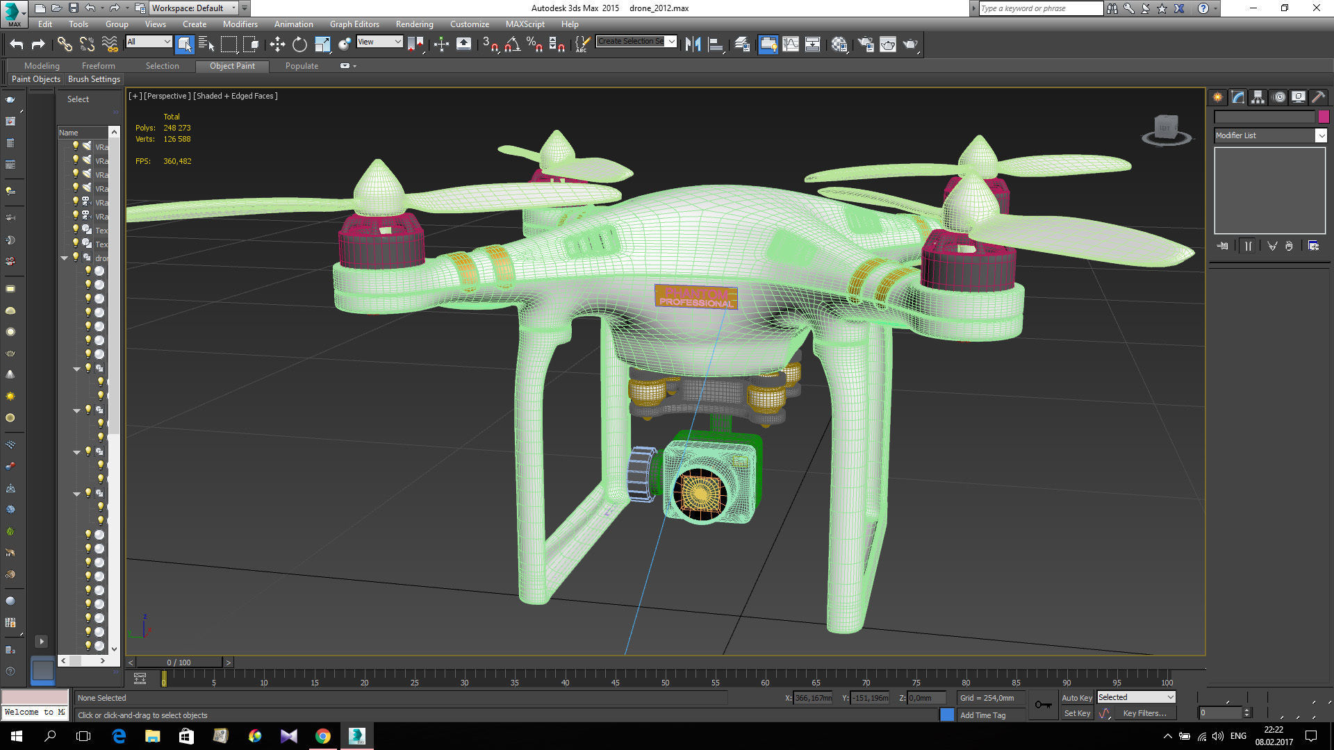 quadrocopter drone high detailed 3D model_5