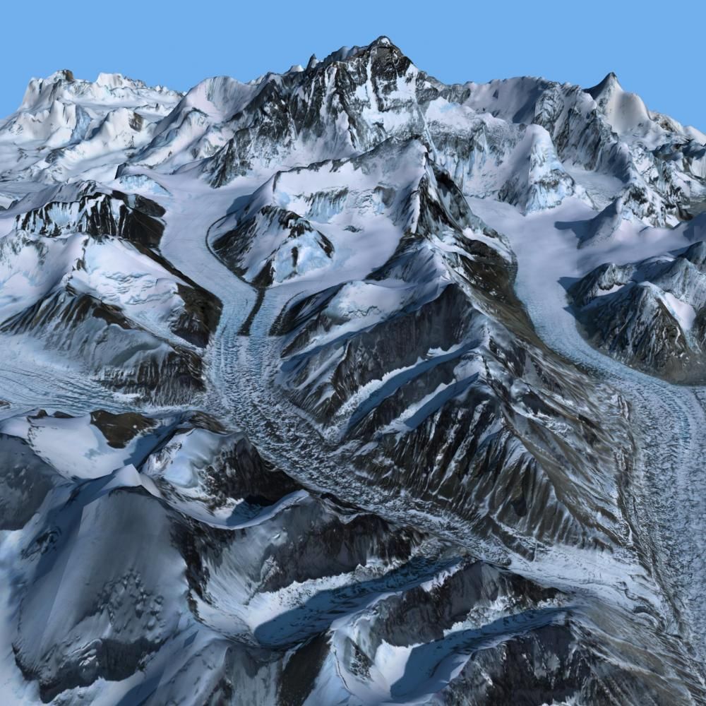 Mount Qomolangma 3D model_5