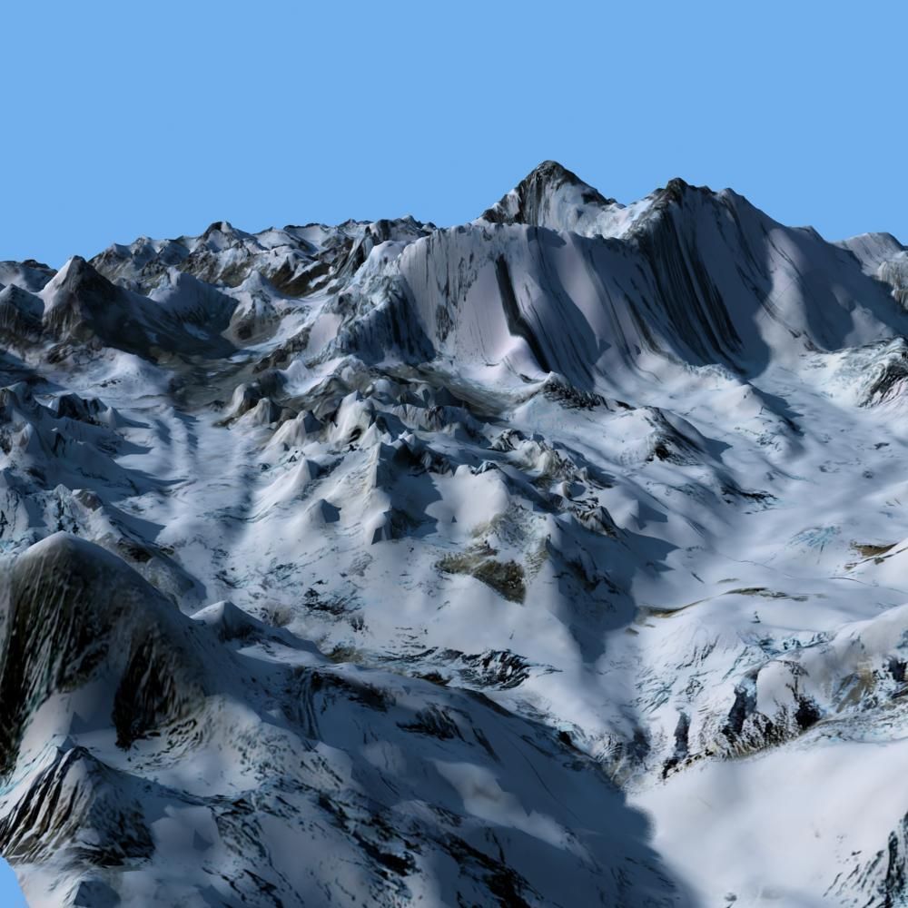 Mount Qomolangma 3D model_7