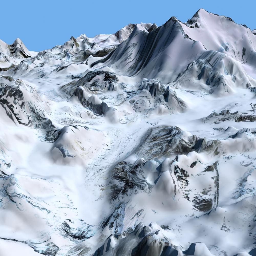 Mount Qomolangma 3D model_6
