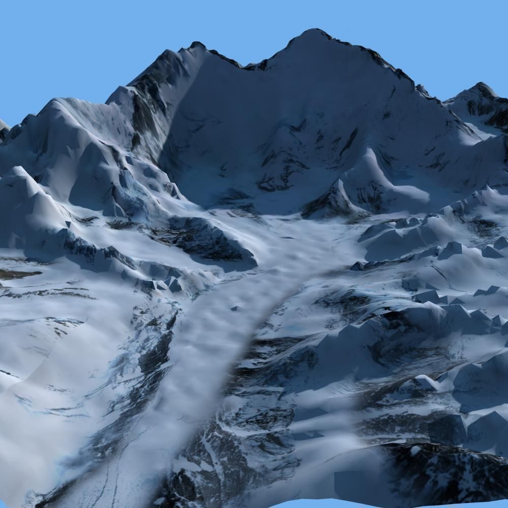 Mount Qomolangma 3D model_4