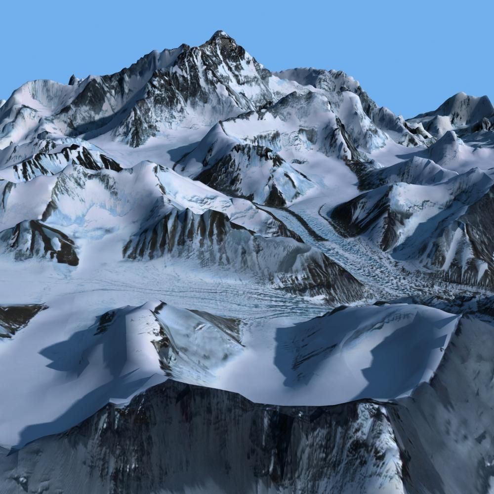Mount Qomolangma 3D model_1