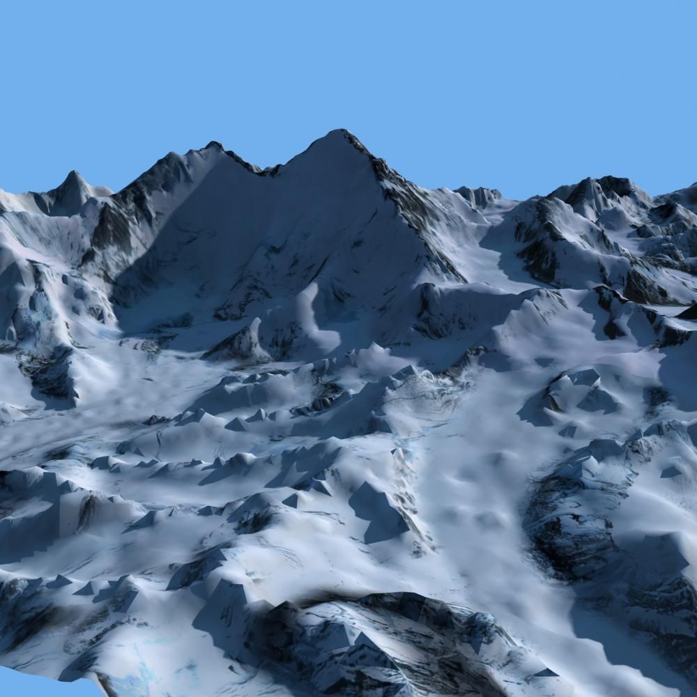 Mount Qomolangma 3D model_2