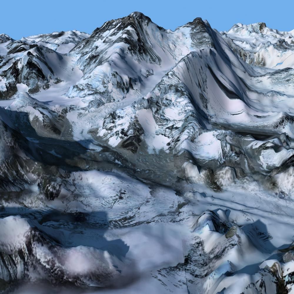 Mount Qomolangma 3D model_8