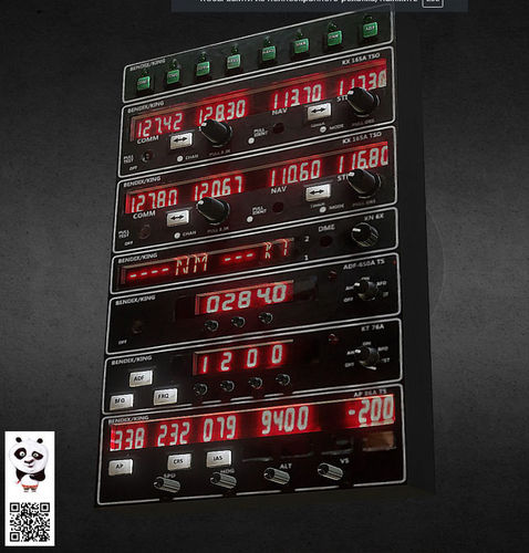 Control panel simulator low poly Low-poly 3D model