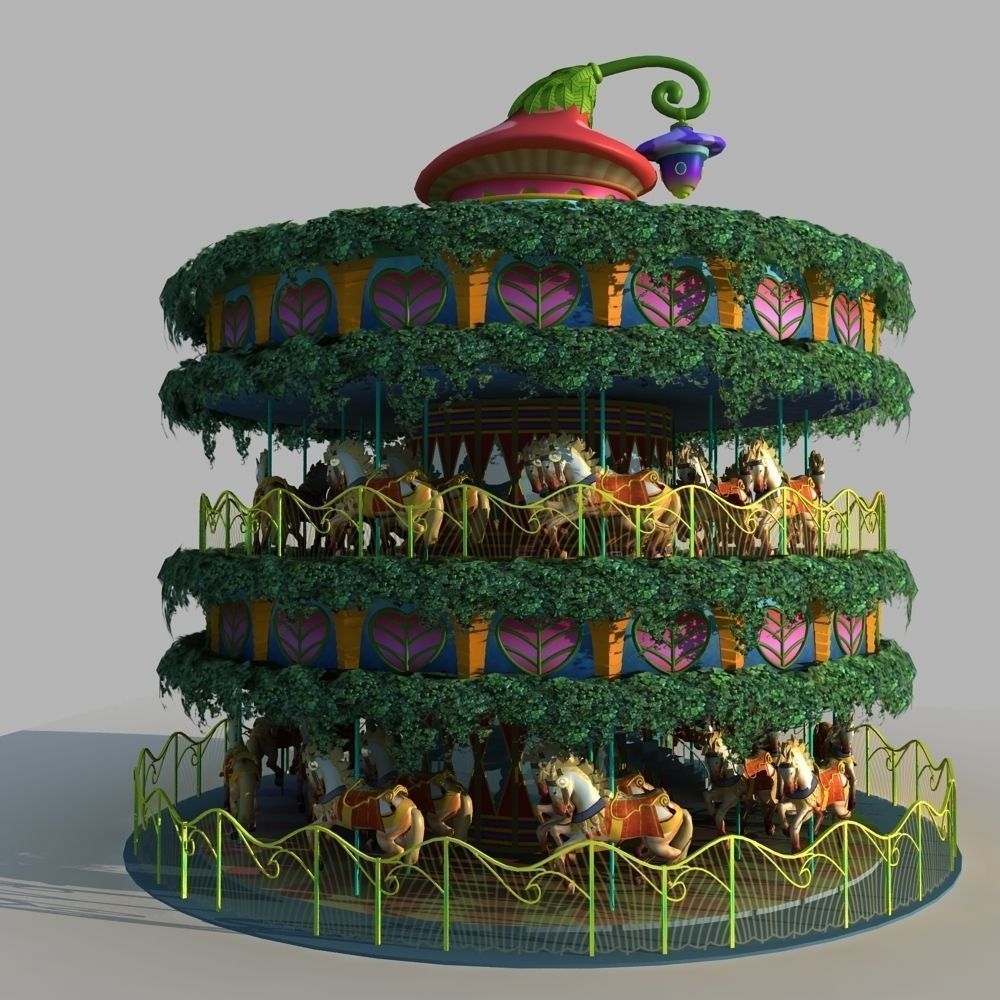 Carousel 01 3D model_2
