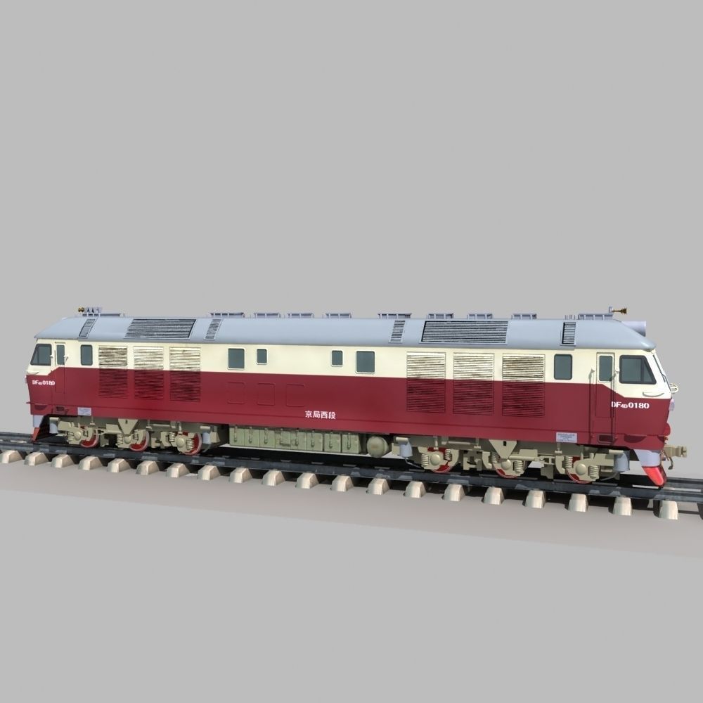 Dongfeng 4D Diesel Locomotive 3D model_3
