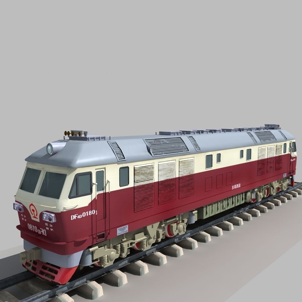 Dongfeng 4D Diesel Locomotive 3D model_6