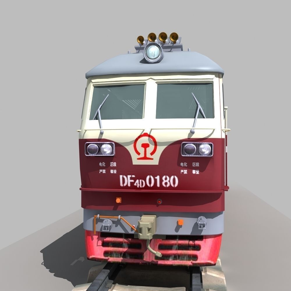 Dongfeng 4D Diesel Locomotive 3D model_7