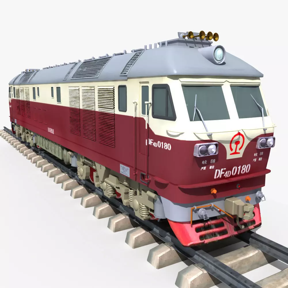 Dongfeng 4D Diesel Locomotive 3D model_0