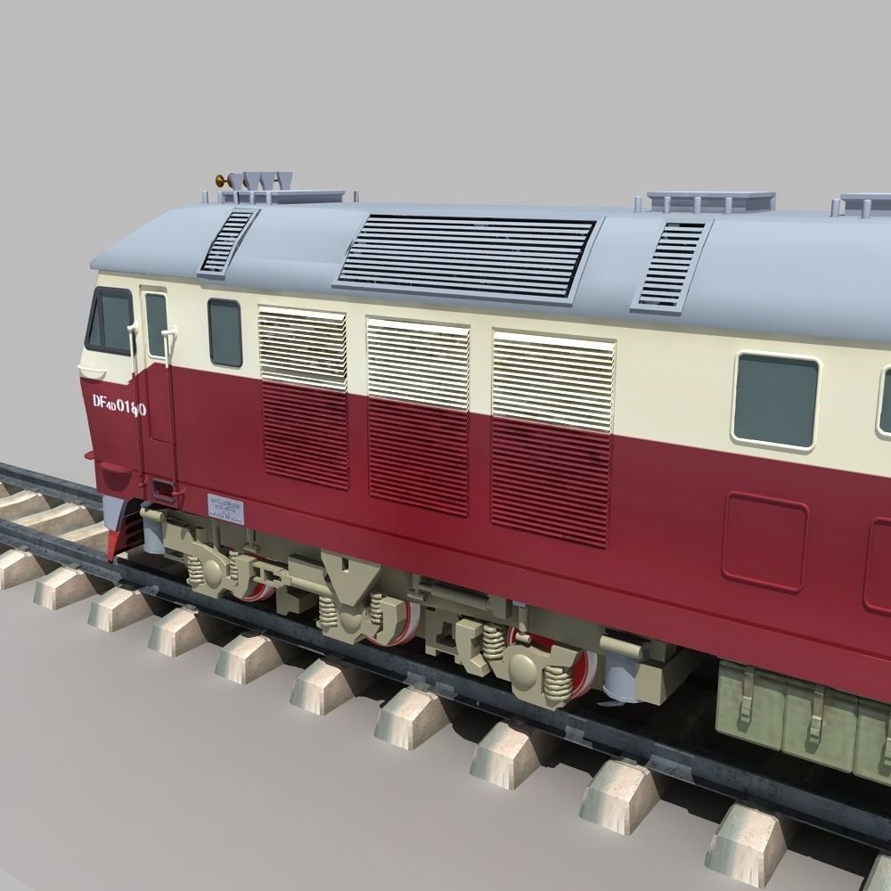 Dongfeng 4D Diesel Locomotive 3D model_13