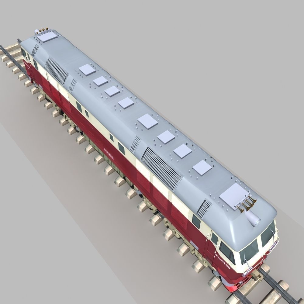 Dongfeng 4D Diesel Locomotive 3D model_1