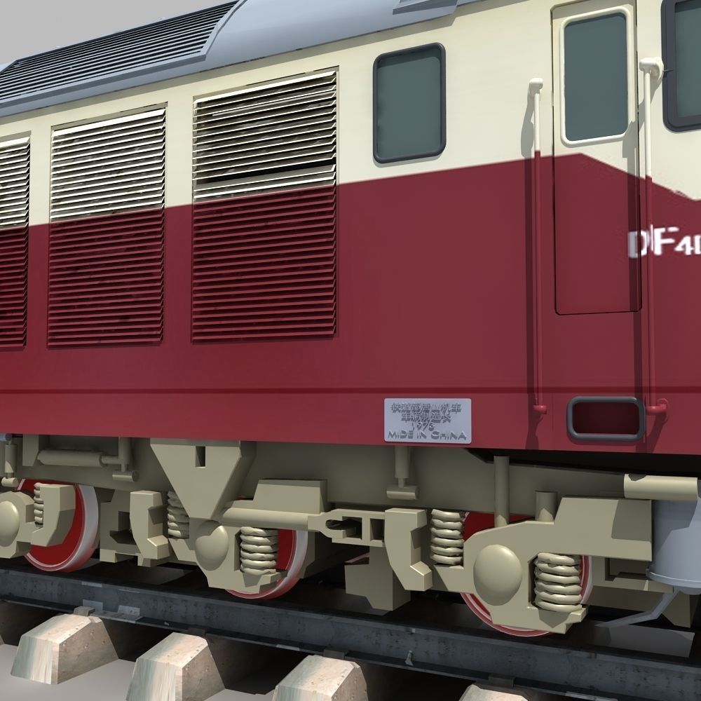 Dongfeng 4D Diesel Locomotive 3D model_9