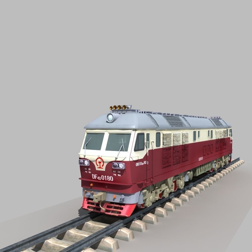 Dongfeng 4D Diesel Locomotive 3D model_5