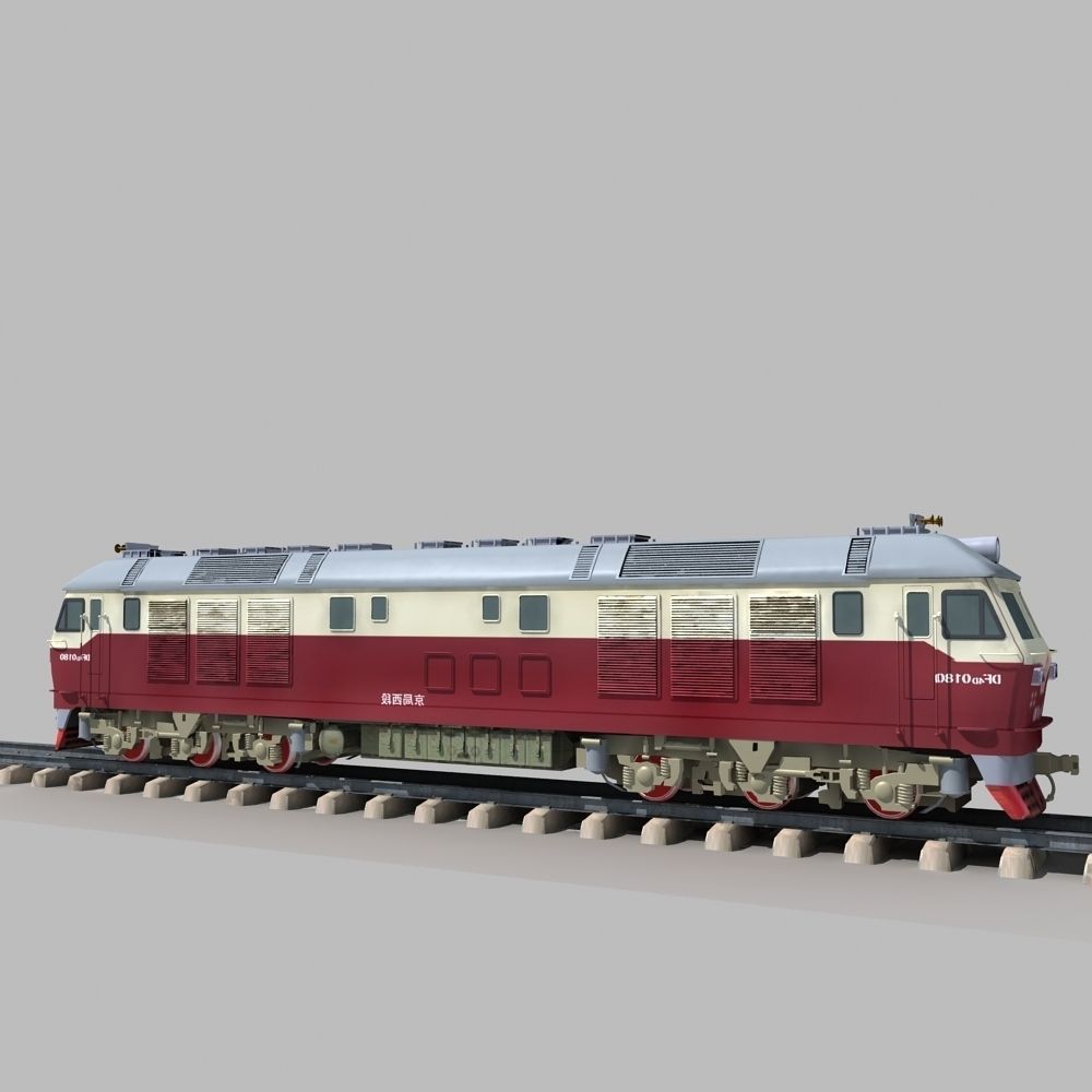 Dongfeng 4D Diesel Locomotive 3D model_4