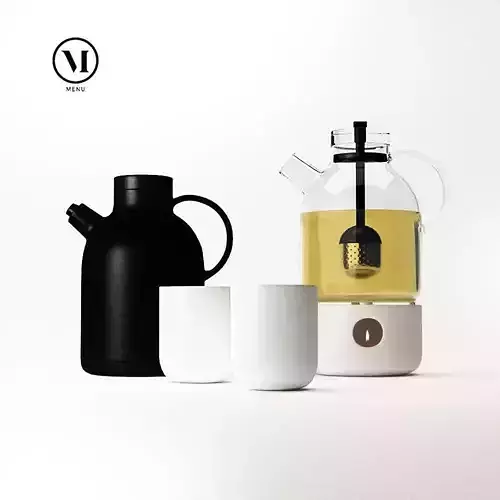Menu Tea Pot Kettle Glass with Tea Ball 