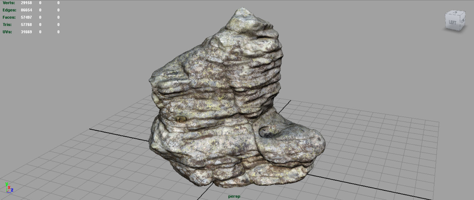 Rock 28 Low-poly 3D model_3